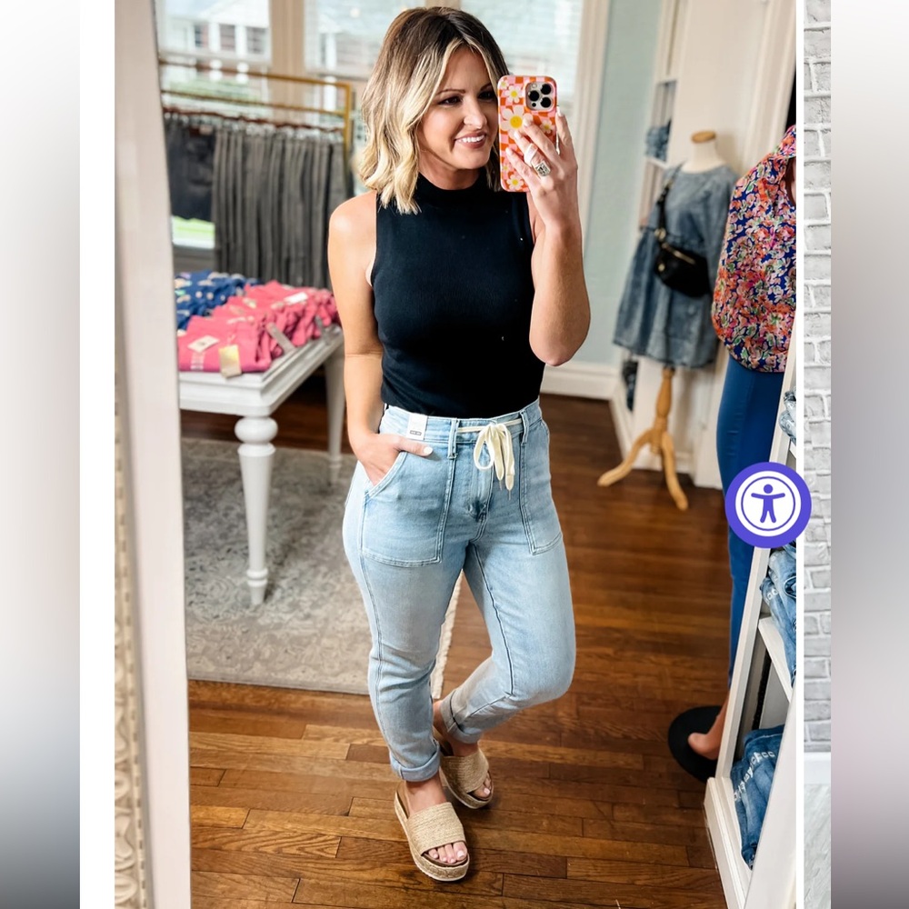 Judy Blue High Waste Vintage Double Cuff Jogger size 7